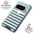 Polka Dots and Stripes Heart in Blue Pixel 9/9 Pro Clear Case